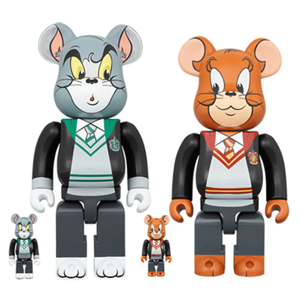 400% + 100% Bearbrick Tom & Jerry in Hogwarts House Robes